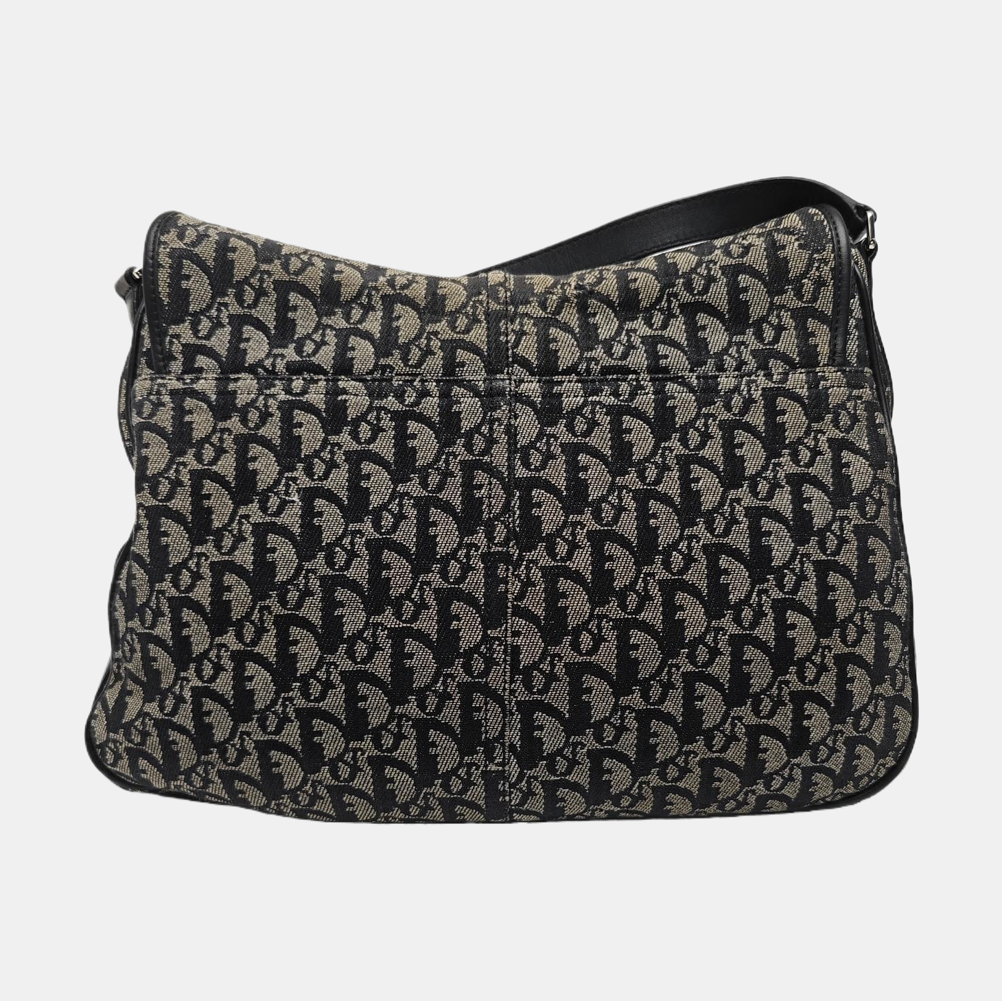 Oblique Canvas Shoulder Bag Black