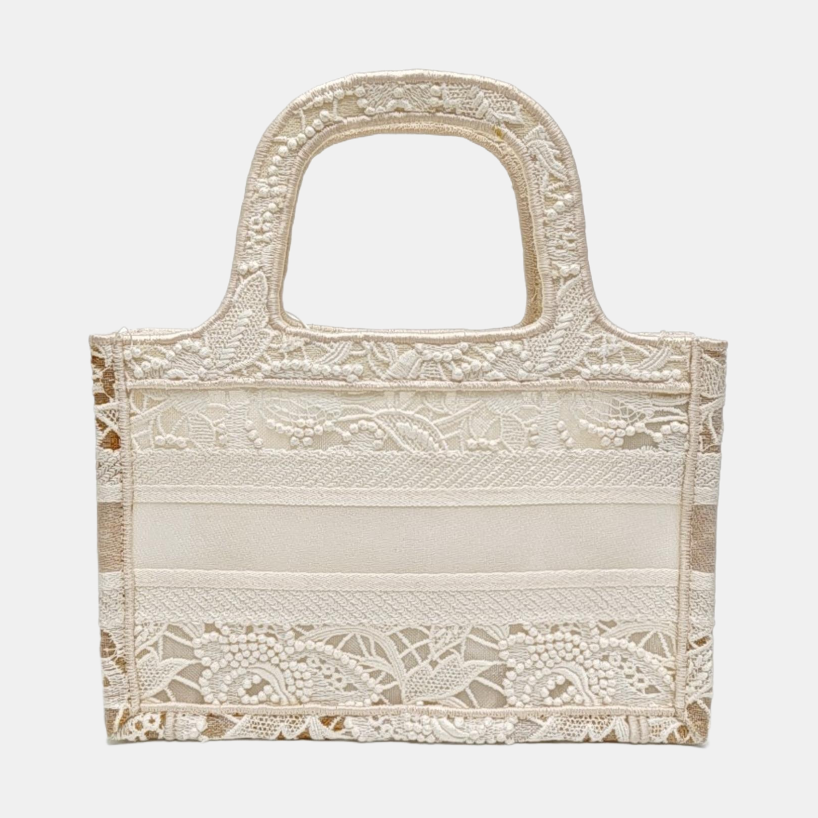 Bolso de mano mini de lona blanco
