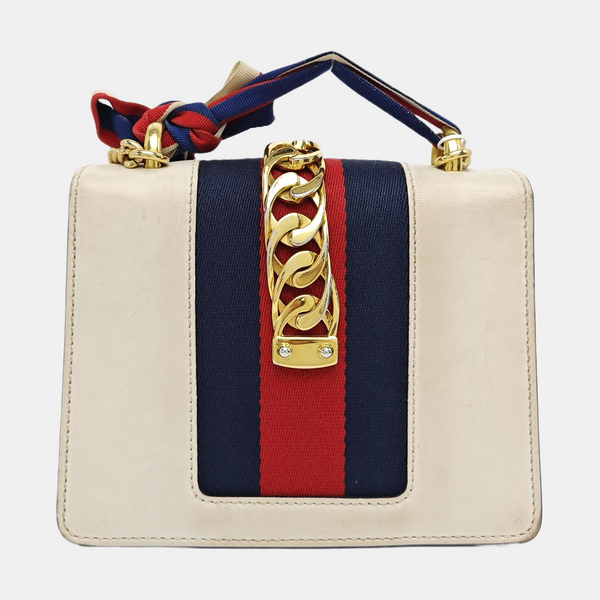 Sylvie Mini Calfskin White