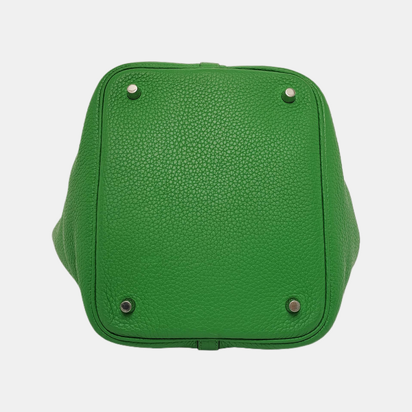 Authenticated pre-owned  Picotin Lock 22 Clemence Green - Bucket Bag at Looply