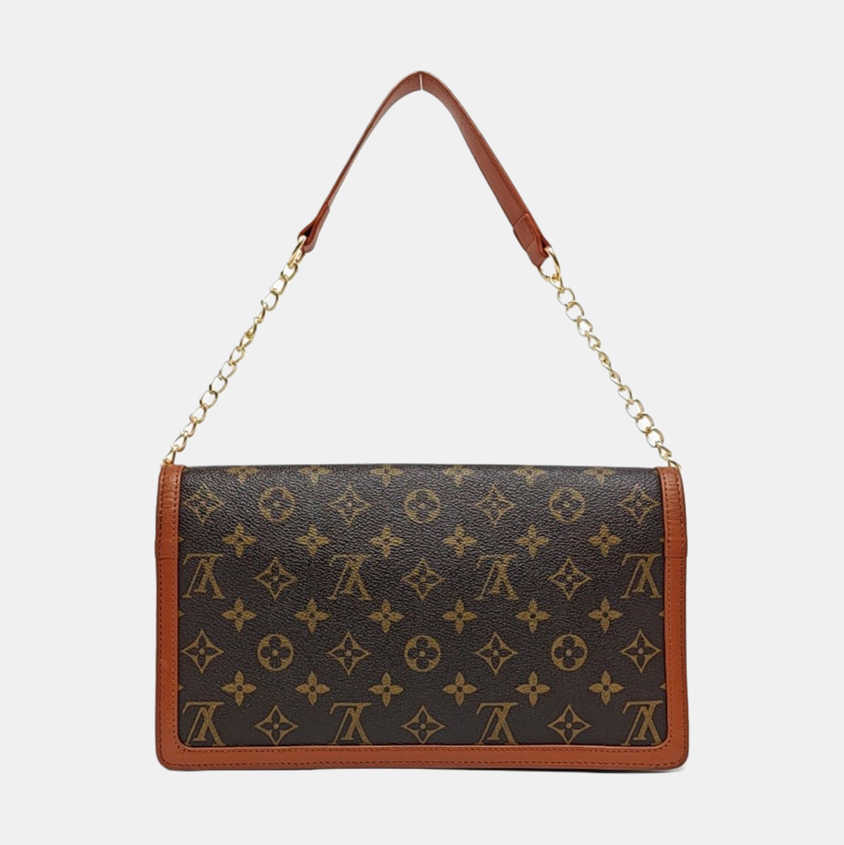 DAME GM Monogram Coated Canvas Brown