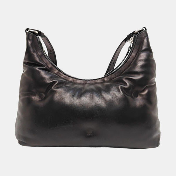 Quilted Leather Shoulder Bag Black