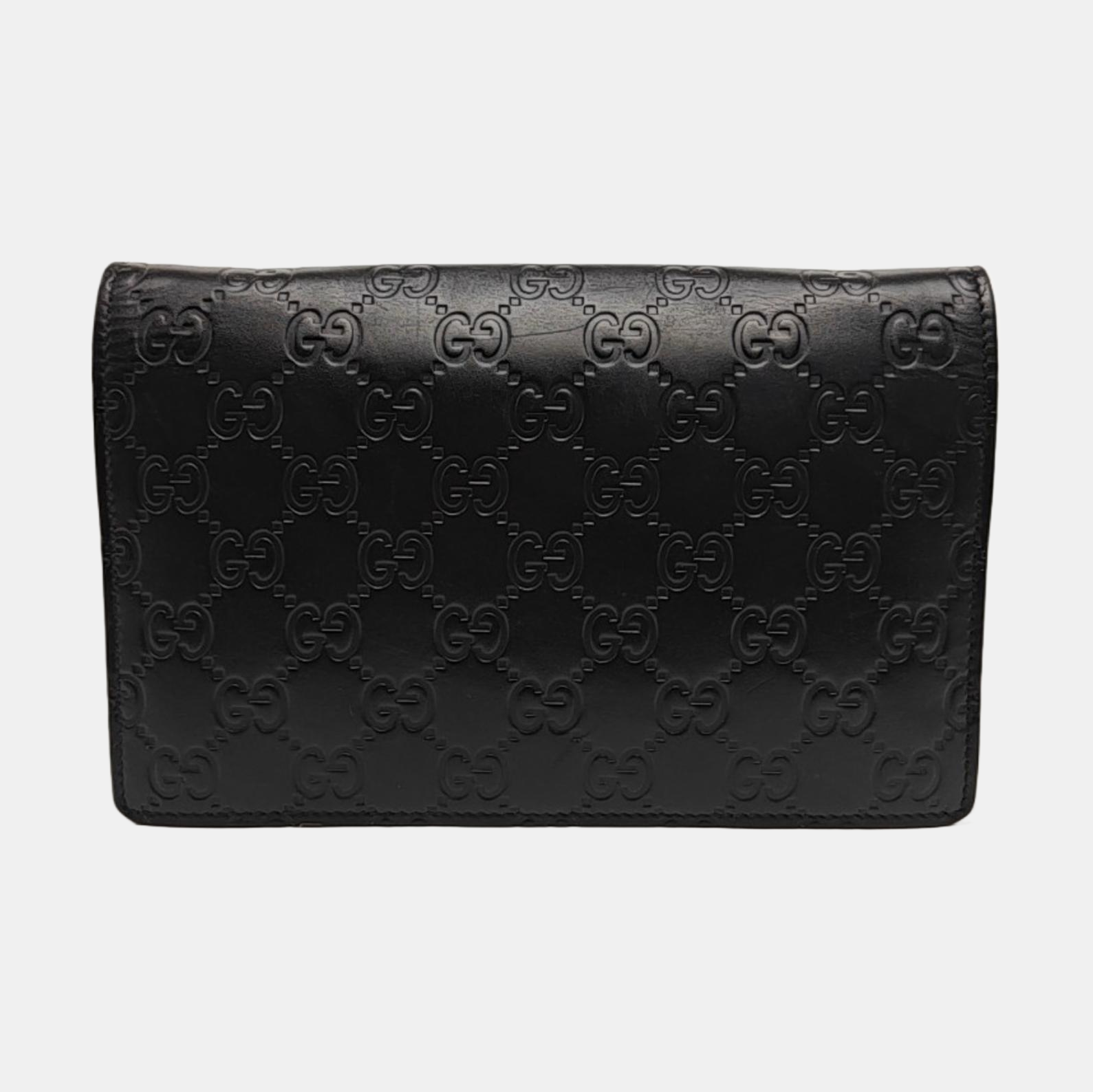 Monogram Calfskin Shoulder Bag Black