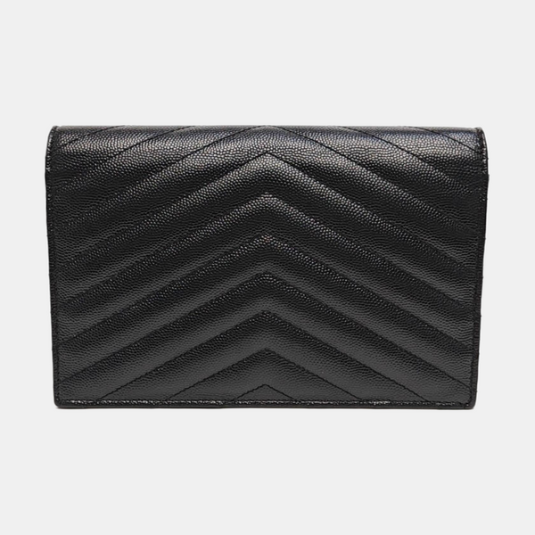 MONOGRAM Chevron Calfskin Black