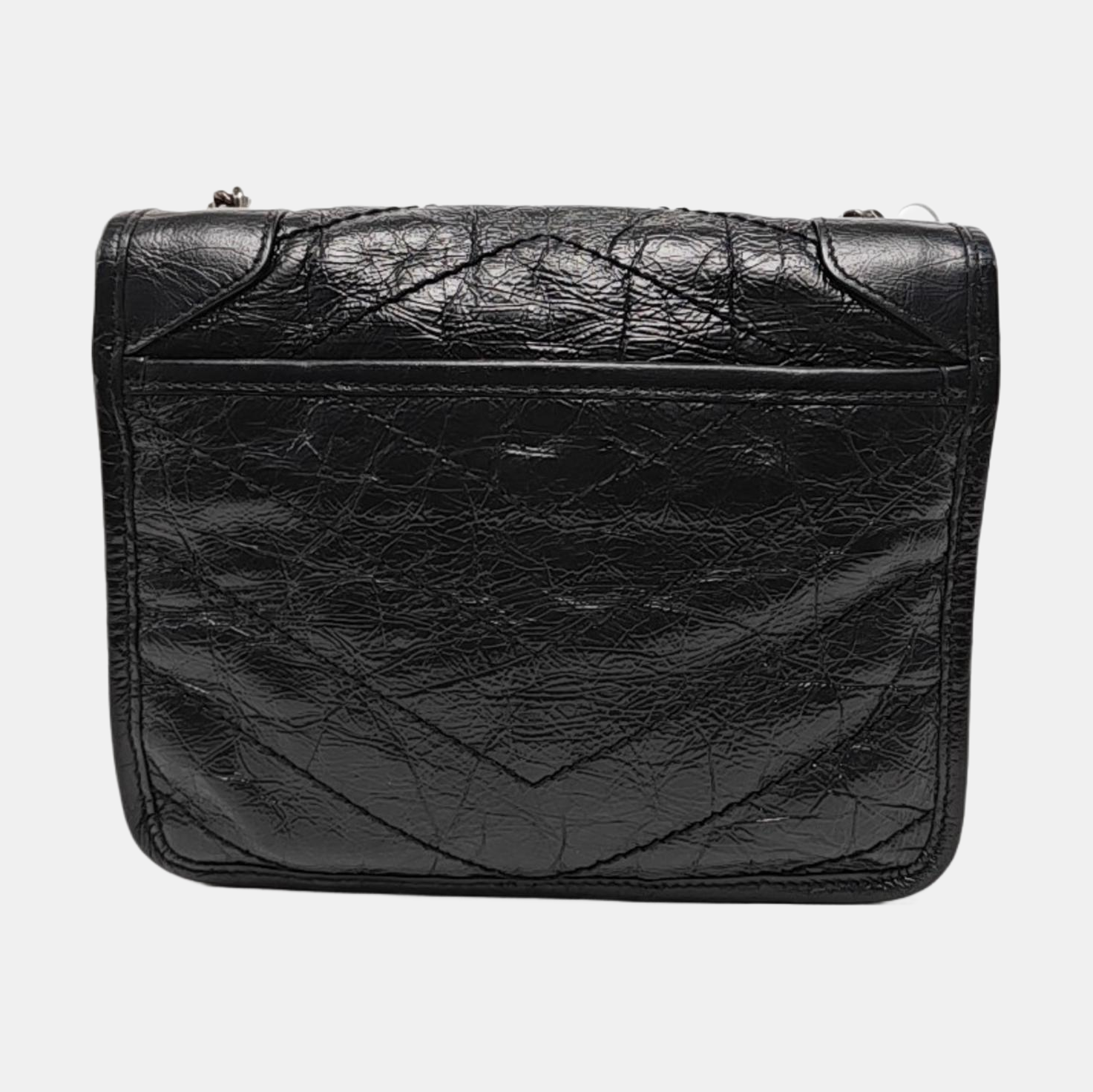 Authenticated pre-owned  NIKI Mini Chevron, Quilted Calfskin Black - Crossbody Bag at Looply