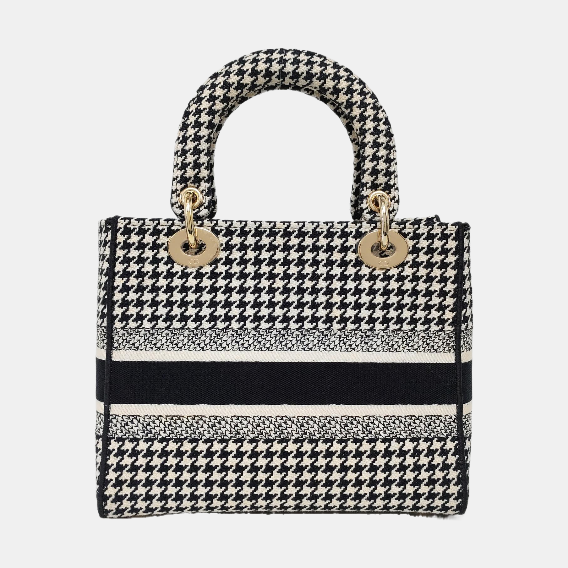 Authenticated pre-owned  Lady D-Lite Medium Canvas Black - Tote Bag at Looply