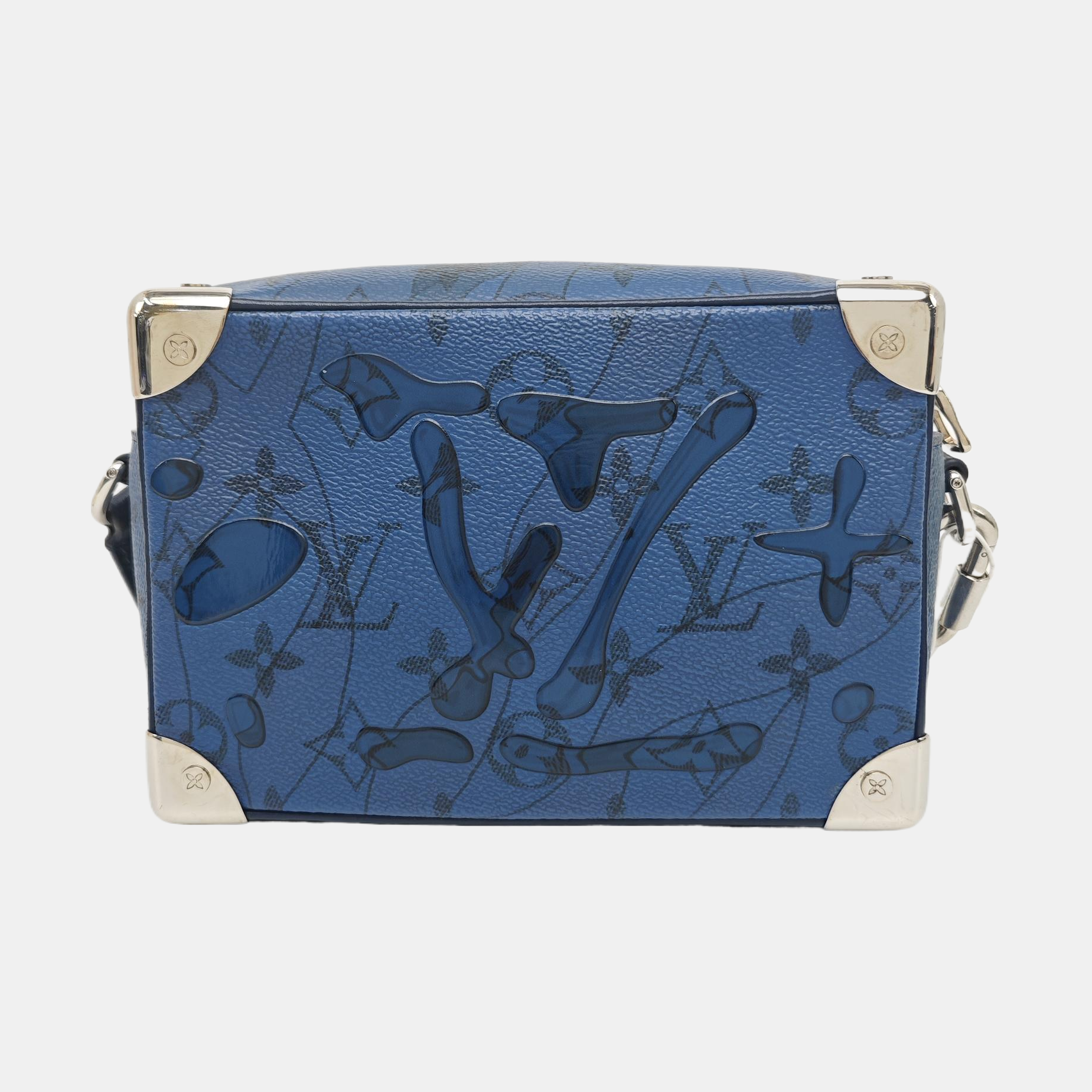 SOFT TRUNK Mini Monogram Coated Canvas Blue