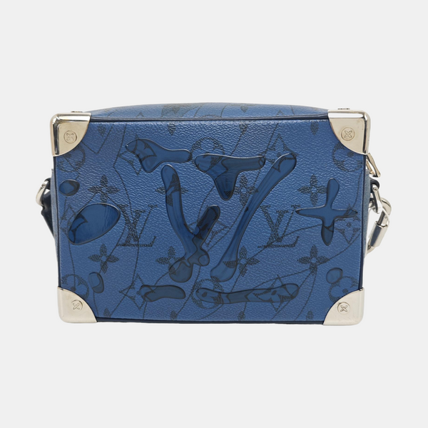 SOFT TRUNK Mini Monogram Coated Canvas Blue