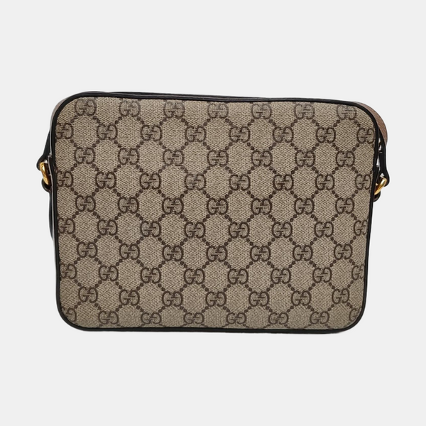 Authenticated pre-owned  Horsebit 1955 Small Coated Canvas Beige - Shoulder Bag at Looply