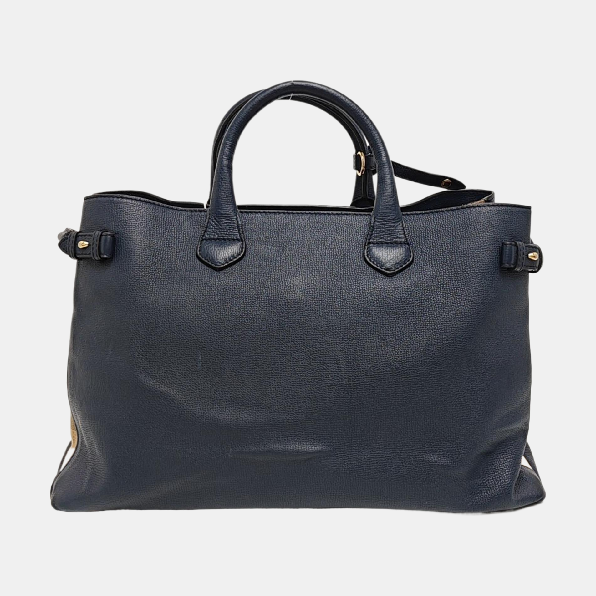 The Banner Large Calfskin Blue