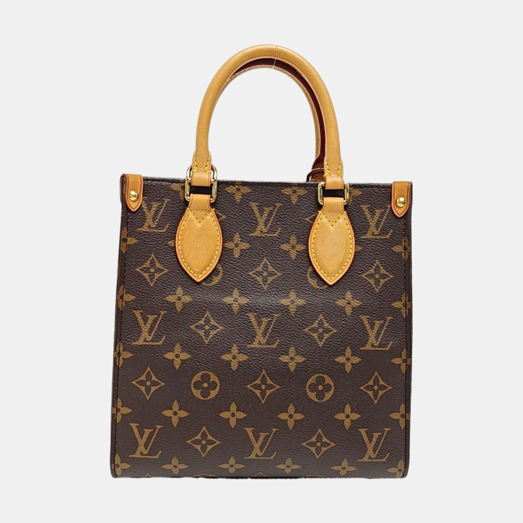 SAC PLAT BB Monogram Coated Canvas Brown