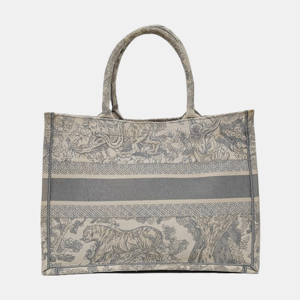 Book Tote Medium Canvas Gray