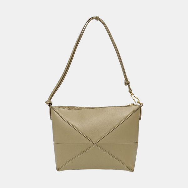 Puzzle Fold Mini Calfskin Green