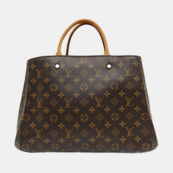 MONTAIGNE GM Monogram Coated Canvas Brown