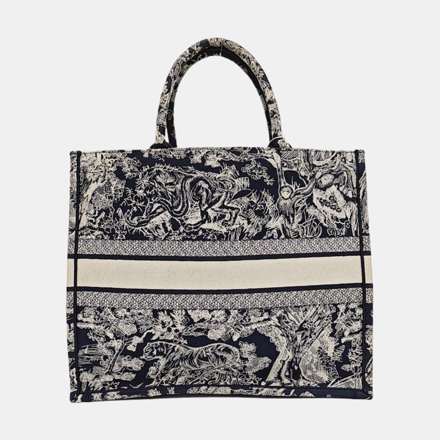 Bolso de mano grande de lona azul