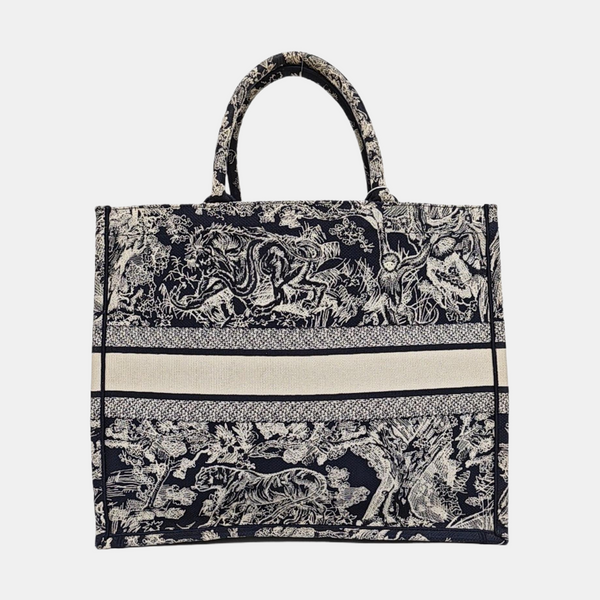 Bolso de mano grande de lona azul