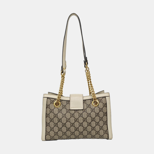 Padlock Small Monogram Coated Canvas Beige