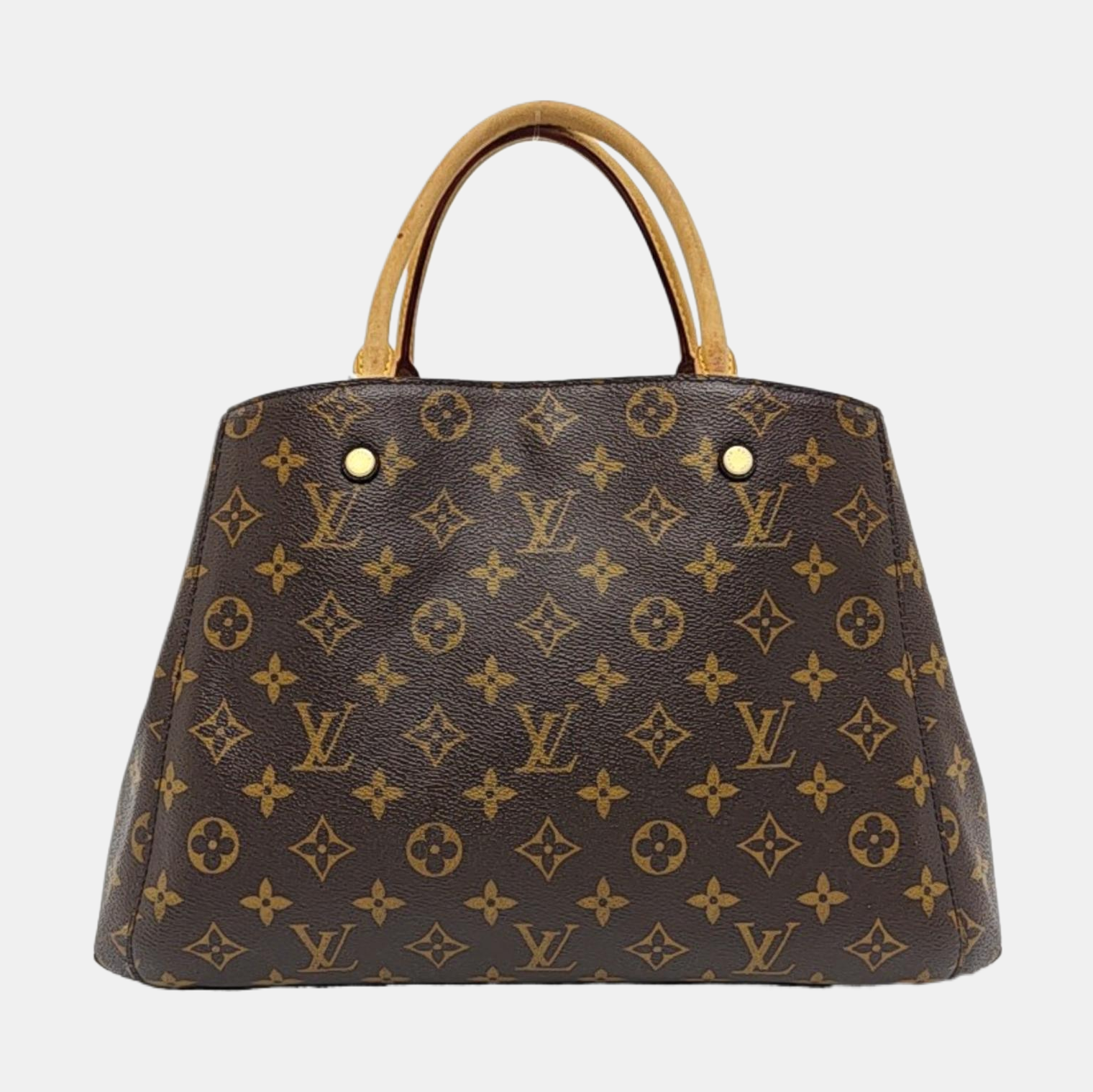MONTAIGNE GM Monogram Coated Canvas Brown