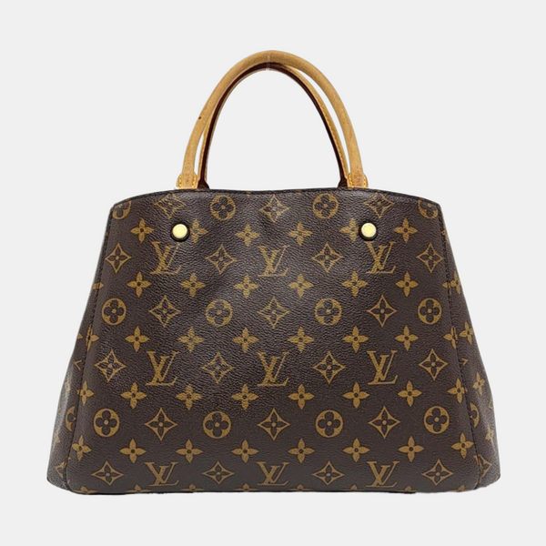 MONTAIGNE GM Monogram Coated Canvas Brown