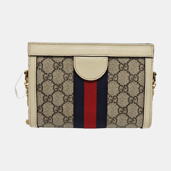 Ophidia Mini Monogram Coated Canvas Beige