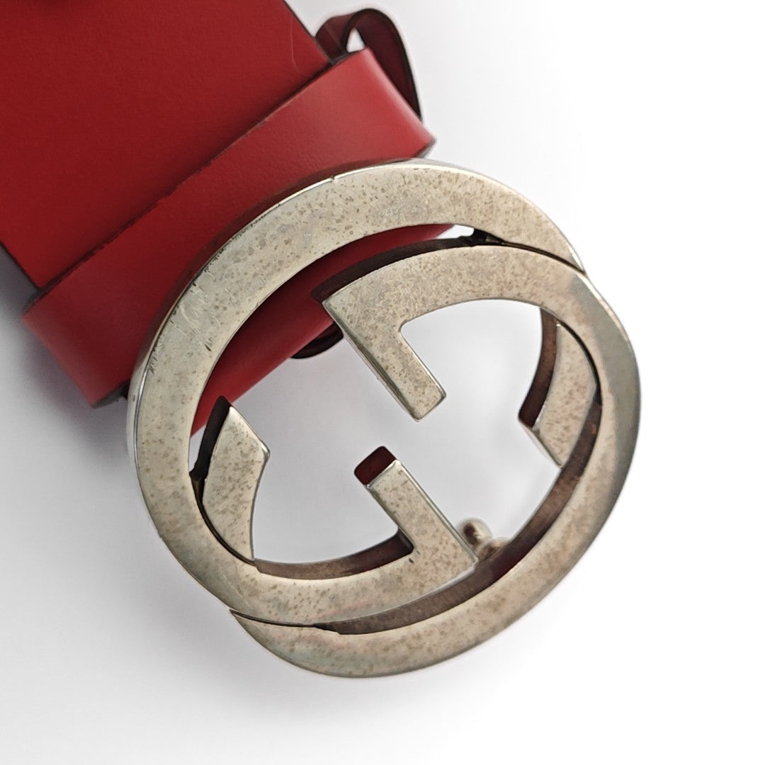 Leather Belt Red