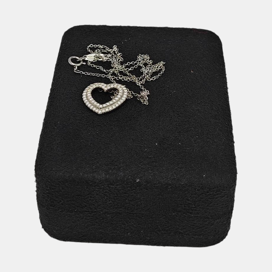 Tiffany Hearts Platinum 950 Silver Necklace