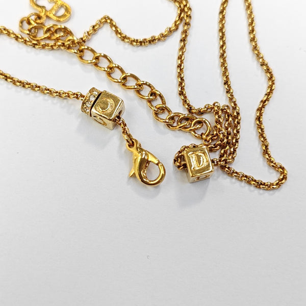 Lucky Square Metal Gold Necklace