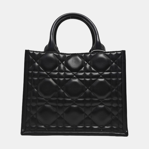 Book Tote Small Cannage Calfskin Black