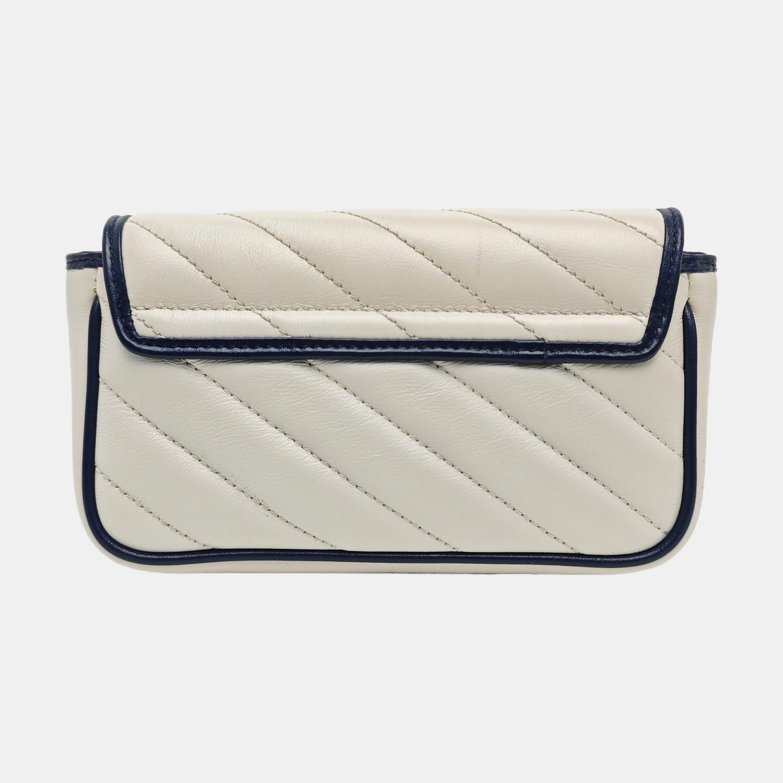 GG Marmont Super Mini Quilted Calfskin White