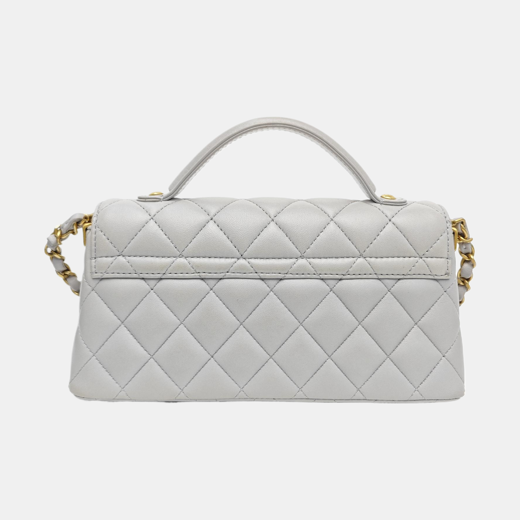 Quilted Calfskin Shoulder Bag Gray