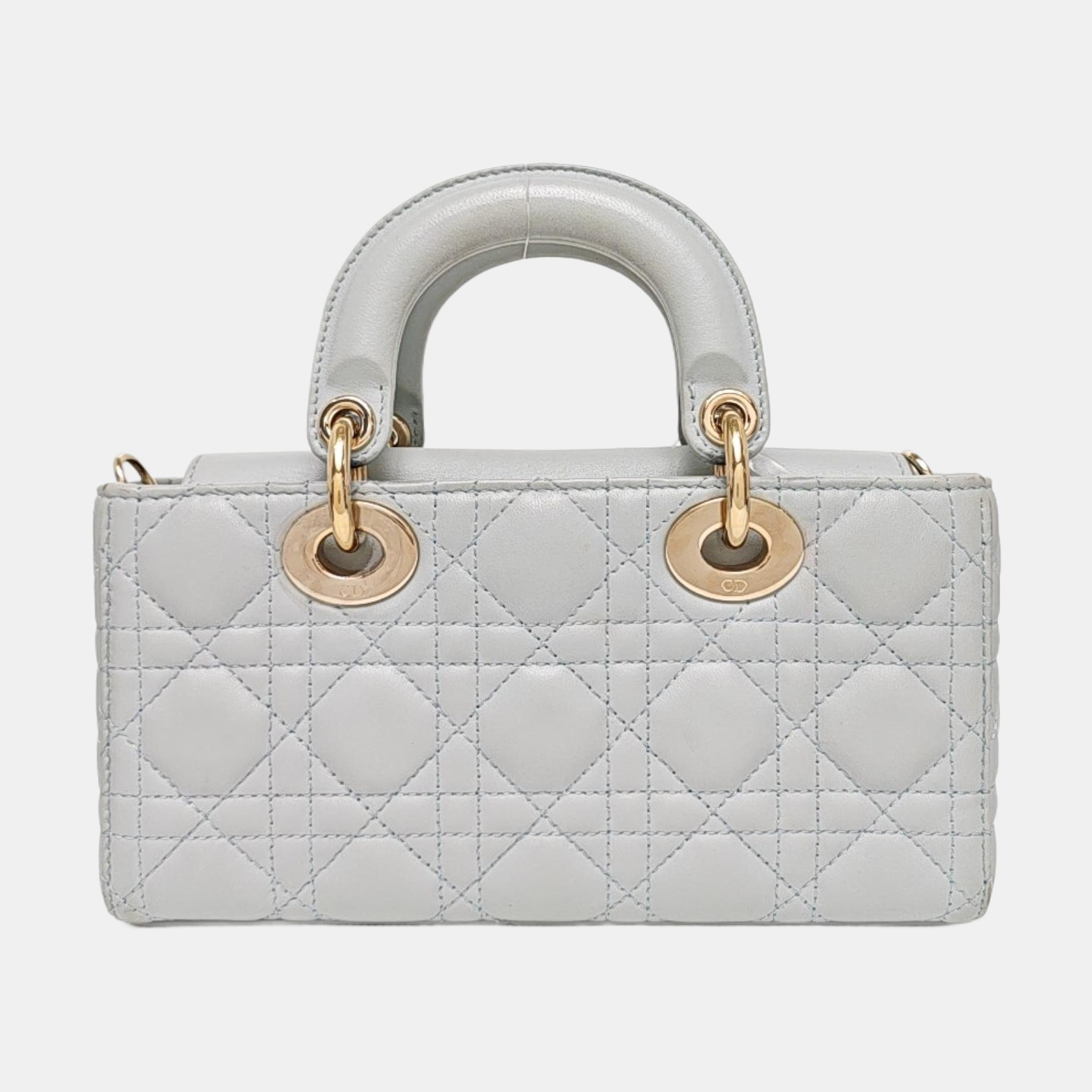 Lady D-Joy de piel de cordero Cannage en azul
