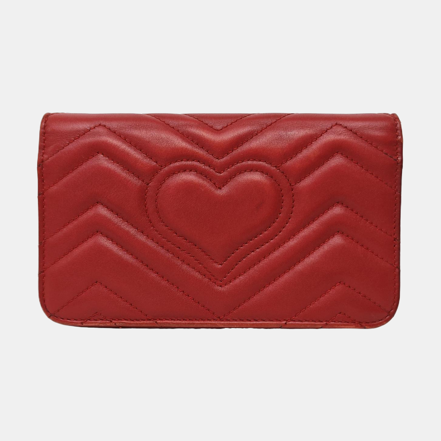 GG Marmont Super Mini Quilted Calfskin Red