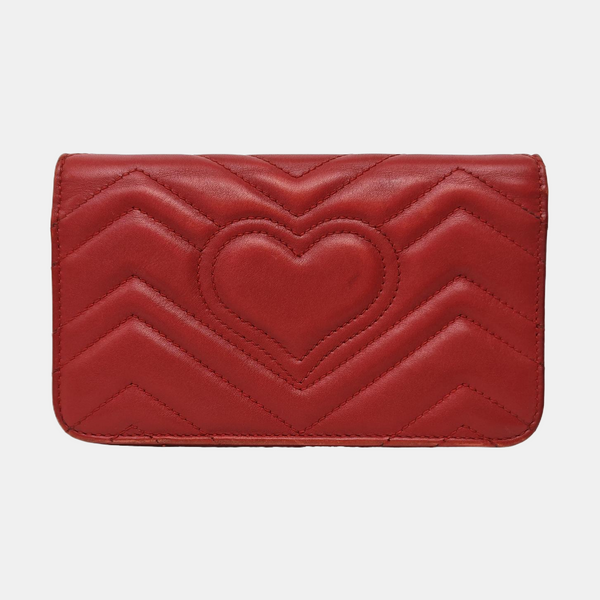 GG Marmont Super Mini Quilted Calfskin Red