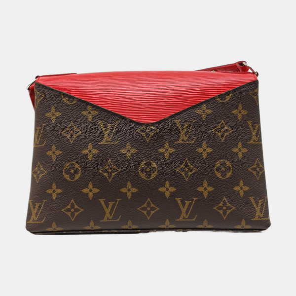 SAINT MICHEL Monogram Coated Canvas Brown