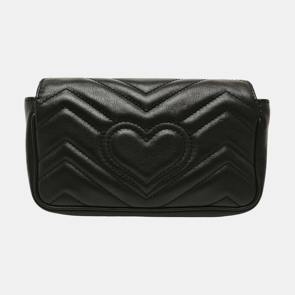 GG Marmont Mini Quilted Calfskin Black