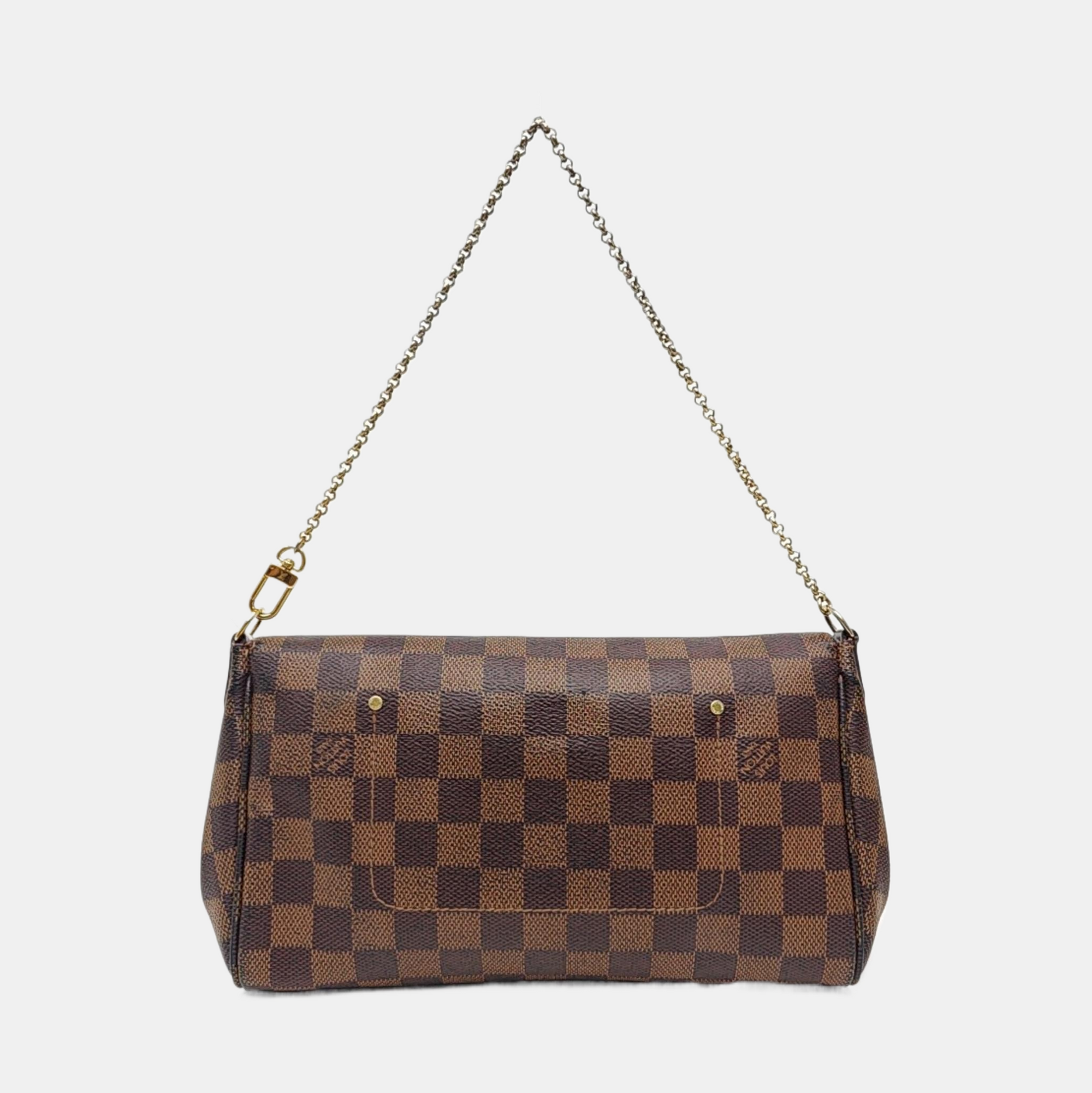 FAVORITE PM Damier Ebene Coated Canvas Brown