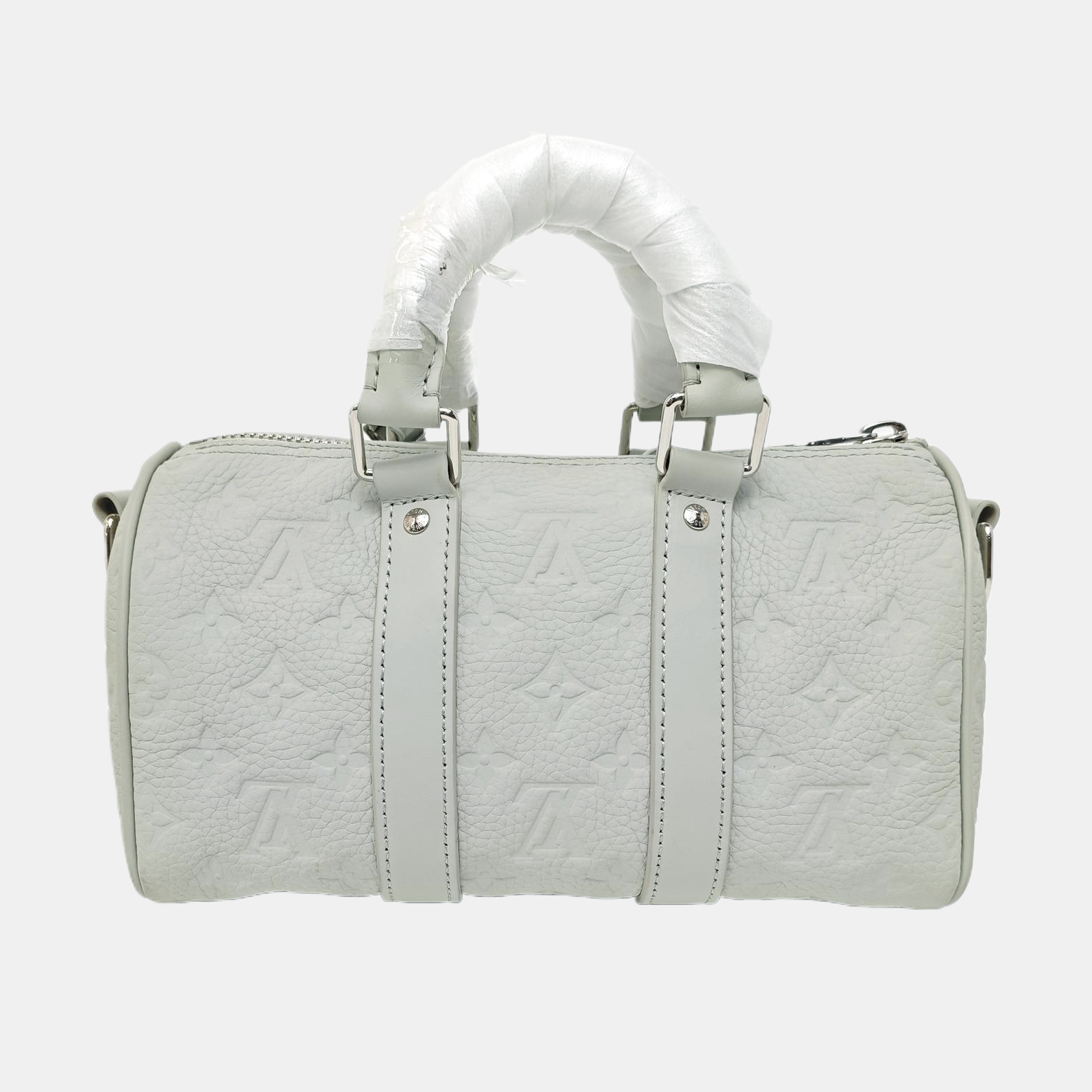 KEEPALL Monogram Calfskin Green