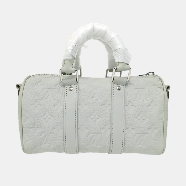 KEEPALL Monogram Calfskin Green