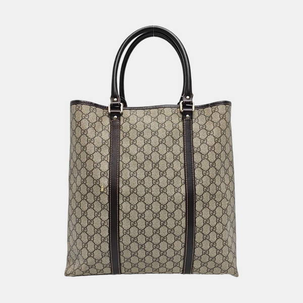 Monogram Coated Canvas Tote Bag Beige