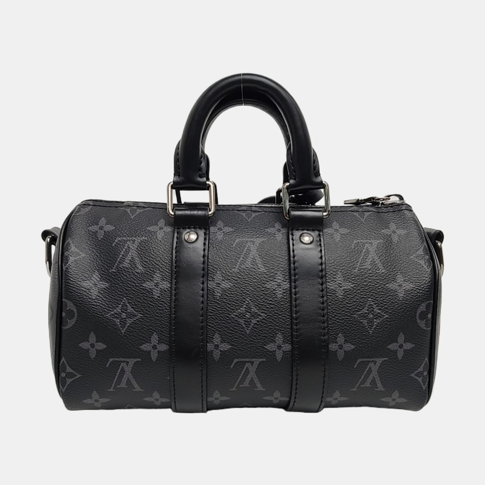 KEEPALL 25 Monogram Coated Canvas Black