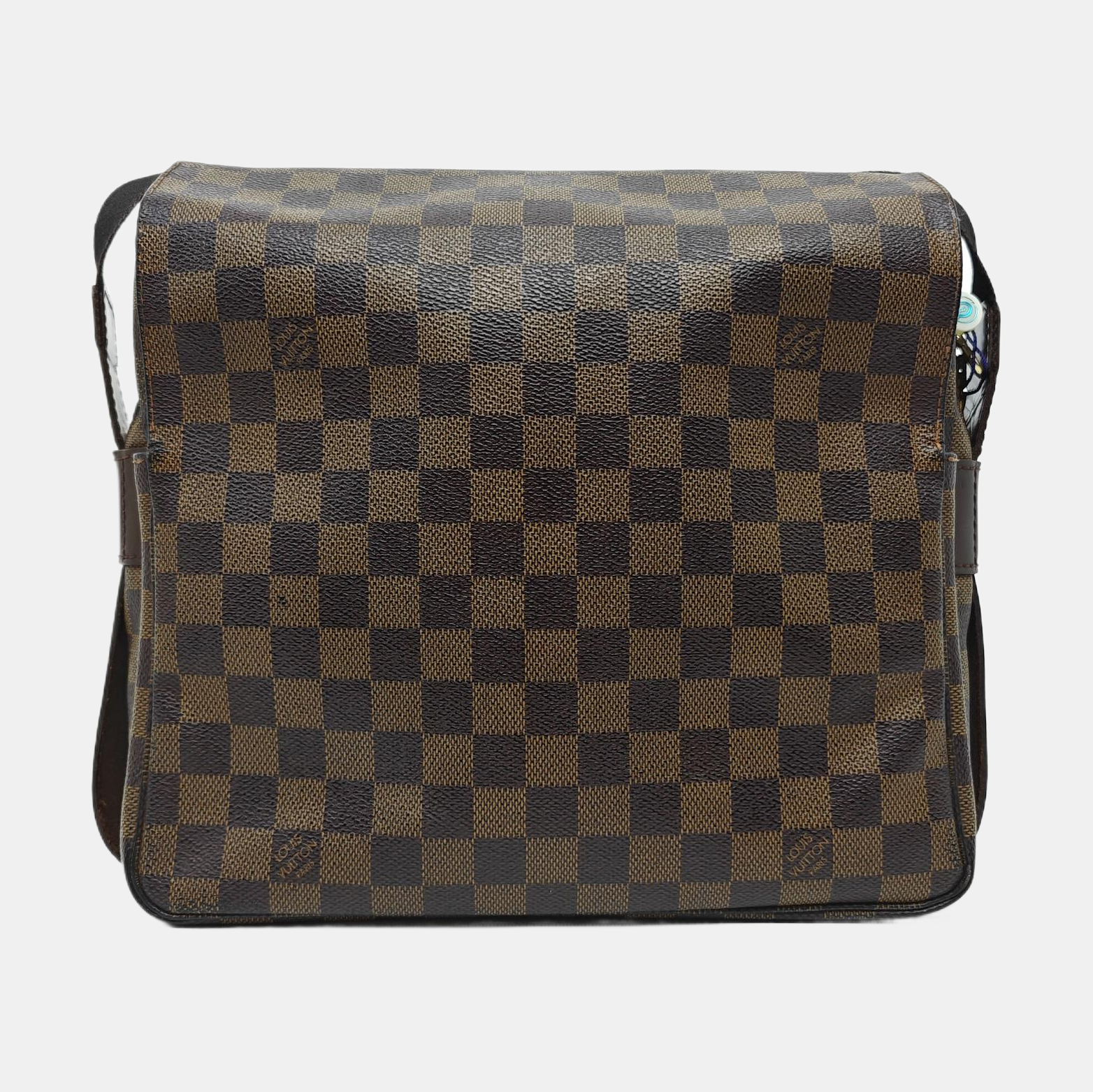 NAVIGLIO Damier Ebene Coated Canvas Brown