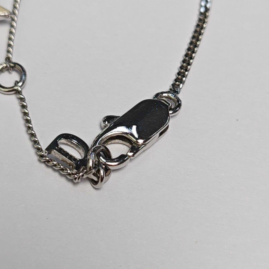 Dior Oblique Metal Silver Necklace
