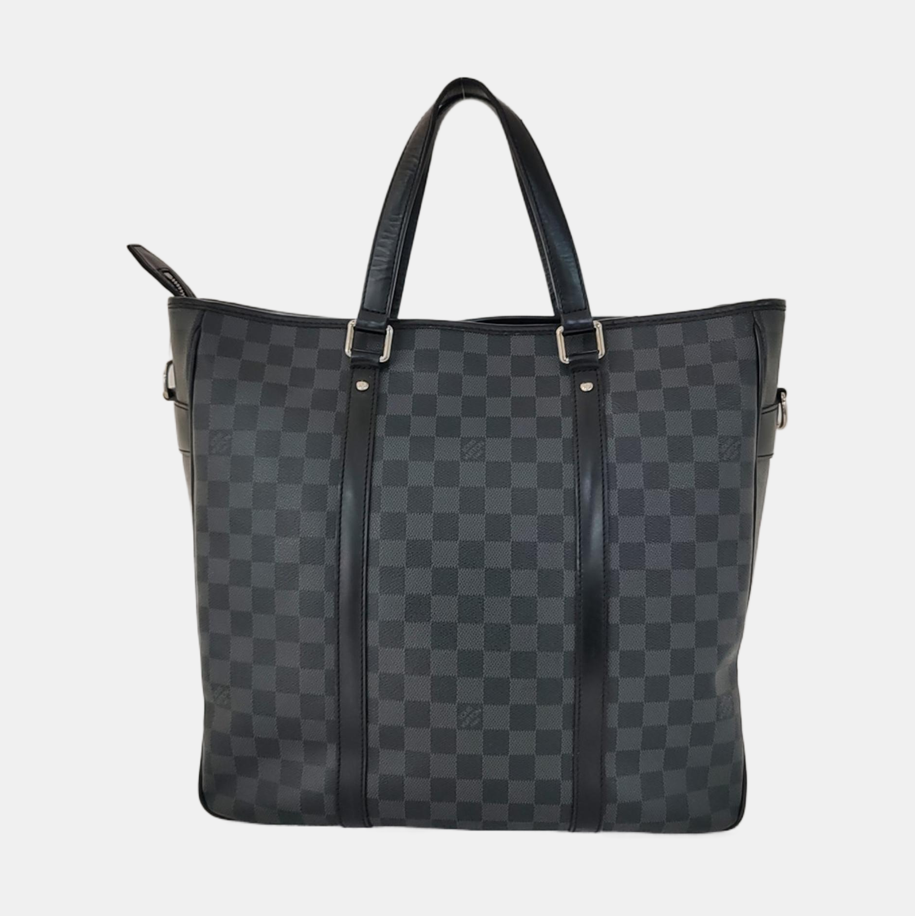 TADAO MM Damier Graphite Coated Canvas Gray