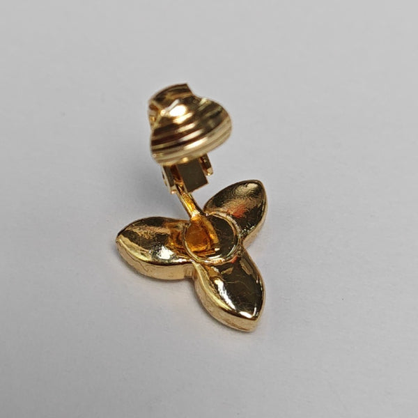 Metal Gold Clip On Earrings
