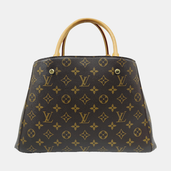MONTAIGNE Monogram Coated Canvas Brown