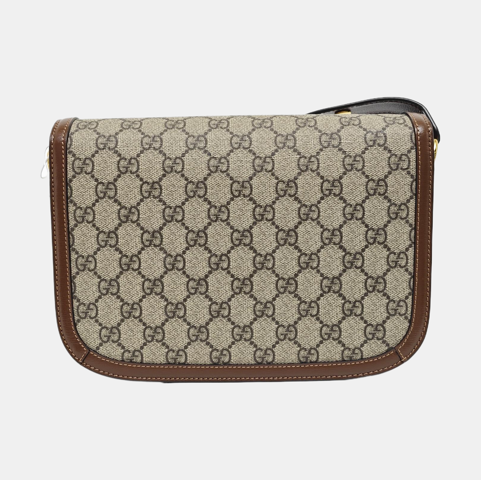 Horsebit 1955 Medium Monogram Coated Canvas Beige