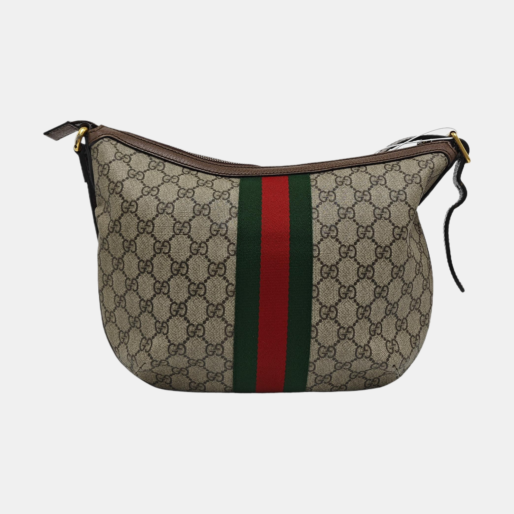 Ophidia Small Monogram Coated Canvas Beige