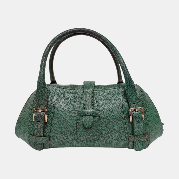 Calfskin Top Handle Bag Green