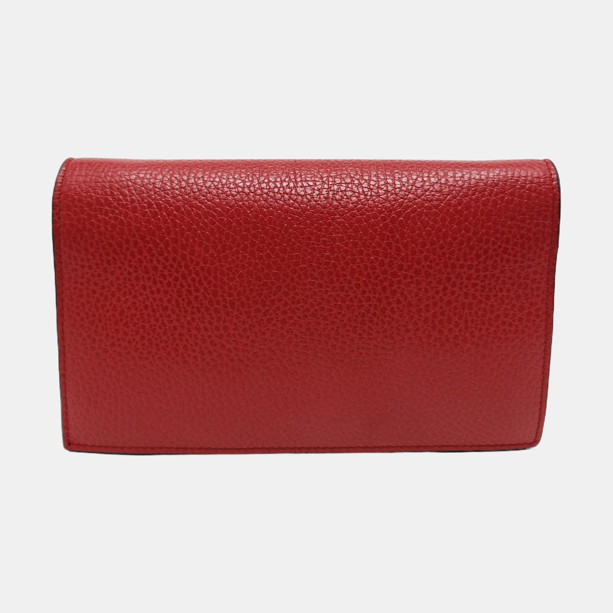 GG Marmont Super Mini Calfskin Red