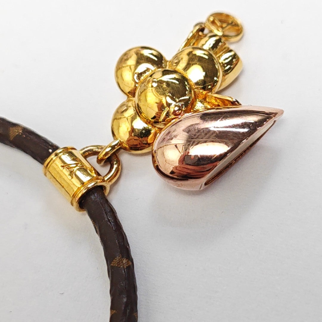 LV SOUND Leather Brown Bracelet